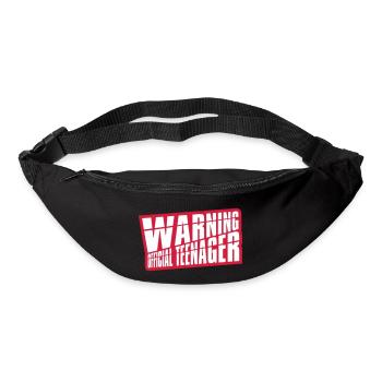 warning official teenager Zitat - Gürteltasche - Schwarz - Vorne