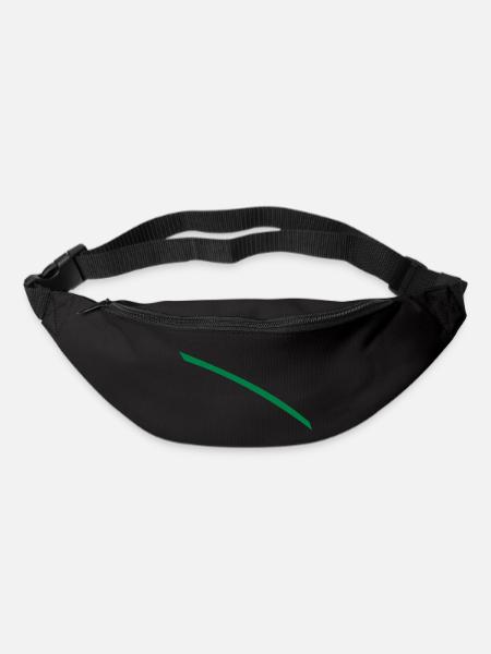 Strich Grün - Gürteltasche - Schwarz