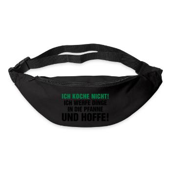 kochen Küche braten grillen Pfanne Topf Kitchen - Gürteltasche - Schwarz - Vorne