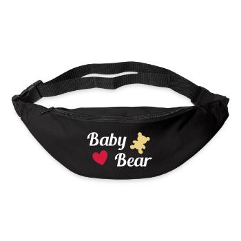 Baby bear (bear, heart) - Bum bag - black - Front