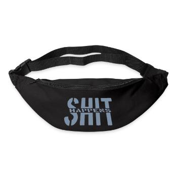 Scheiße passiert Humor Motto - Gürteltasche - Schwarz - Vorne