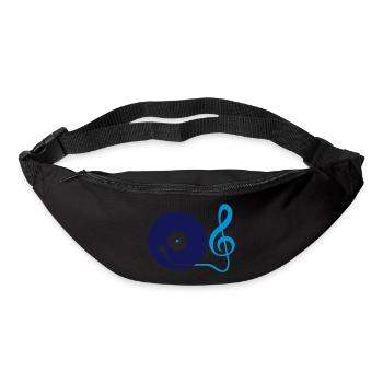Musik Notenschlüssel Note Mischpult Party Vinyl - Gürteltasche - Schwarz - Vorne