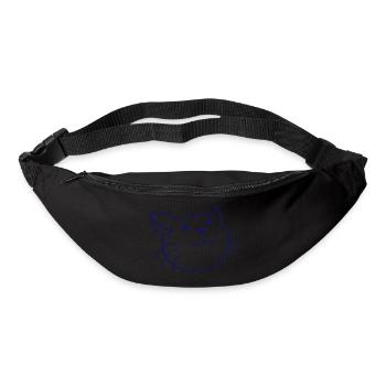 Cute Cat Looks Happy Smiling Kitten Fun - Bum bag - black - Front