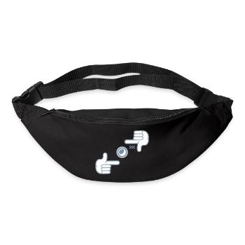Photo de dessin animé comique mains caméra - Sac banane - noir - Devant