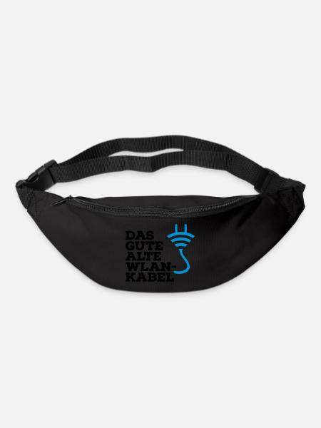 WLAN Kabel Computer Shirt - Gürteltasche - Schwarz