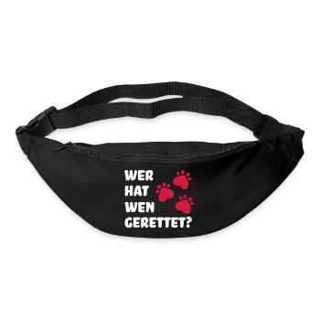 Tierschutz Hund - Gürteltasche - Schwarz - Vorne