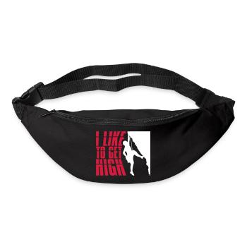 aiment se défoncer - Sac banane - noir - Devant