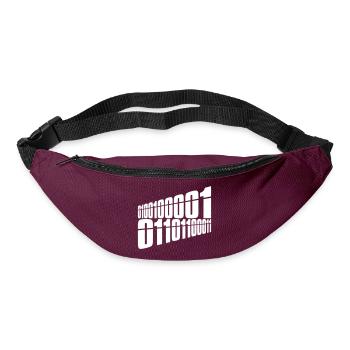 Binär Code Programm Sprache - Gürteltasche - Burgunderrot - Vorne