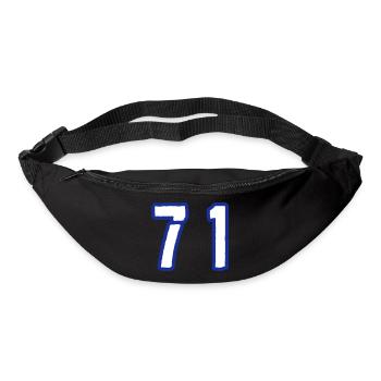 71 Zahl Symbol - Gürteltasche - Schwarz - Vorne