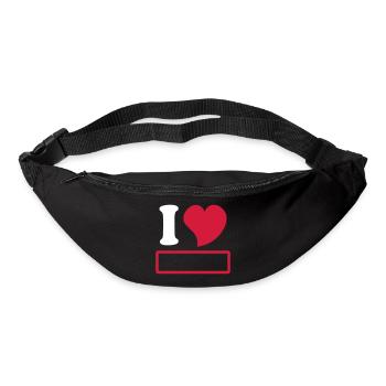 I love à personnaliser - Sac banane - noir - Devant