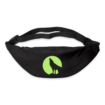 Wolf und Vollmond - Gürteltasche - Schwarz - Vorne