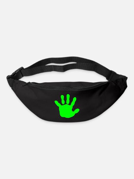 baby - hand - handprint - Bum bag - black