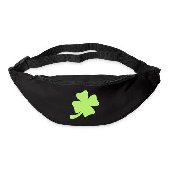 Glücksklee / four leaved clover (1c) - Gürteltasche - Schwarz - Vorne
