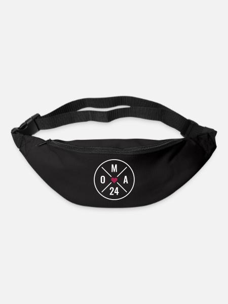 Oma 24 - Oma Herz - Oma 2024 - Gürteltasche - Schwarz