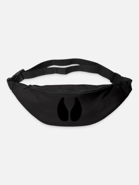 Empreinte de sabot vache étable étable - Sac banane - noir