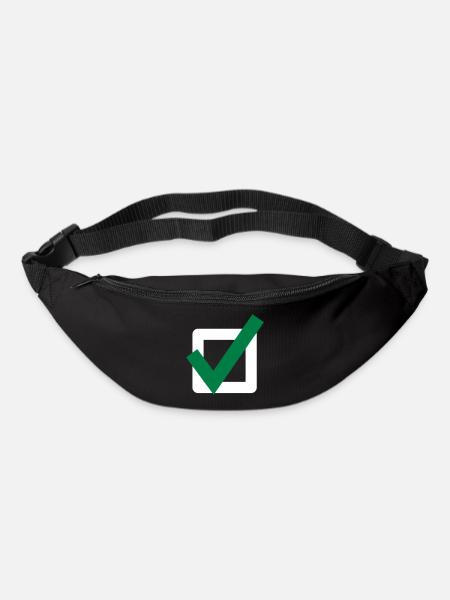 Haken Häkchen Symbol Icon - Gürteltasche - Schwarz