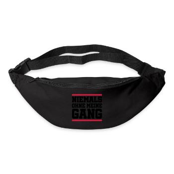 Niemals Ohne Meine Gang - Gürteltasche - Schwarz - Vorne