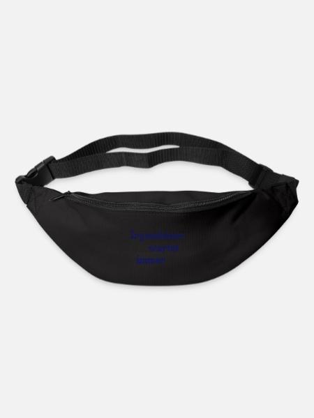 Irgendeiner wartet immer - Gürteltasche - Schwarz