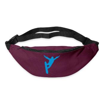 skysurf skydiving silhouette ombre - Sac banane - bordeaux  - Devant
