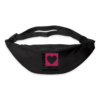 i love my boyfriend - Gürteltasche - Schwarz - Vorne