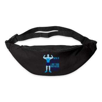 Qui a besoin de cheveux en disant - Sac banane - noir - Devant