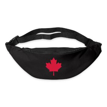Feuilles d'érable - Sac banane - noir - Devant
