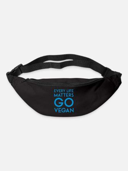 EVERY LIFE MATTERS GO VEGAN - Bum bag - black
