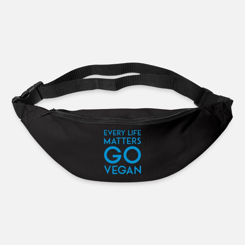 EVERY LIFE MATTERS GO VEGAN - Gürteltasche - Schwarz