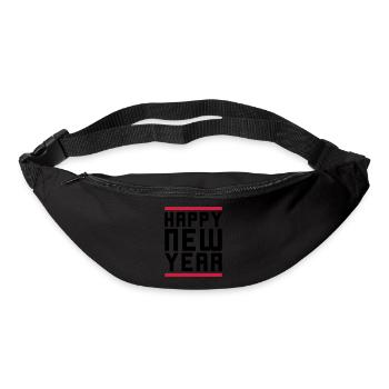 Bonne Année, Nouvel An, Réveillon du Nouvel An - Sac banane - noir - Devant