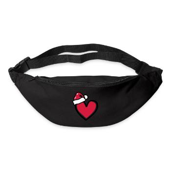 Coeur Noël Noël - Sac banane - noir - Devant