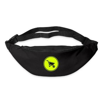 Schubkarre Symbol - Gürteltasche - Schwarz - Vorne
