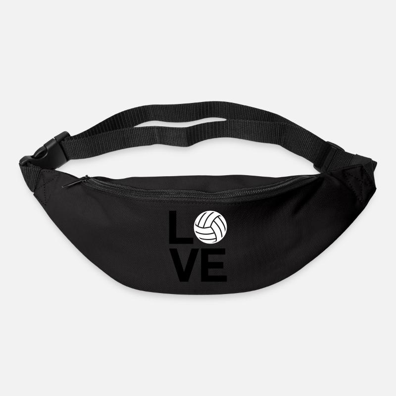 liebe, Volleyball - Gürteltasche - Schwarz