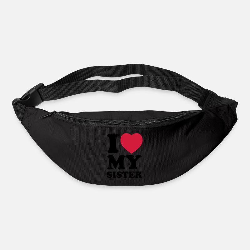 I love my sister - Gürteltasche - Schwarz