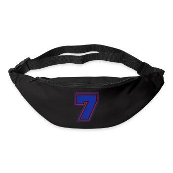 7 Zahl nummer - Gürteltasche - Schwarz - Vorne
