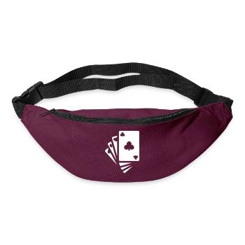 Icône de carte - Sac banane - bordeaux  - Devant