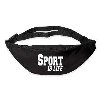 sport is life - Sac banane - noir - Devant