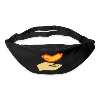Handout sausages - Bum bag - black - Front