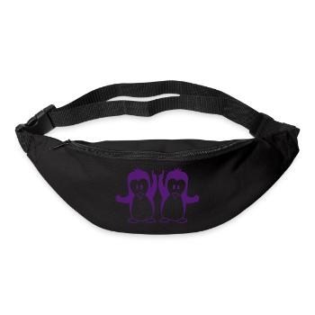Best Penguins Friends Couple Two Party Birds Team - Bum bag - black - Front