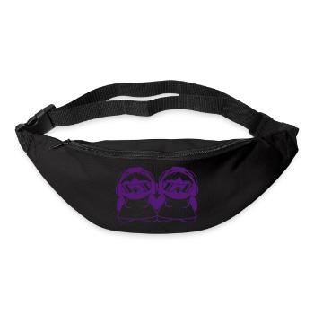 Pinguin DJ Girl Frauen Kopfhörer Sonnenbrille Team - Gürteltasche - Schwarz - Vorne