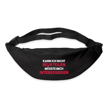 KANN ICH NICHT BEURTEILEN Geschenk - Gürteltasche - Schwarz - Vorne