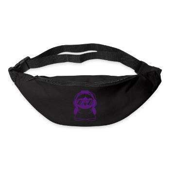 Pingouin DJ Fille Robe Femme Casque Lunettes de soleil - Sac banane - noir - Devant