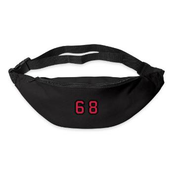 68 Zahl Symbol - Gürteltasche - Schwarz - Vorne