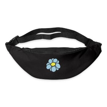 Petite Fleur Marguerite Blanche Décorative Belle Nature - Sac banane - noir - Devant