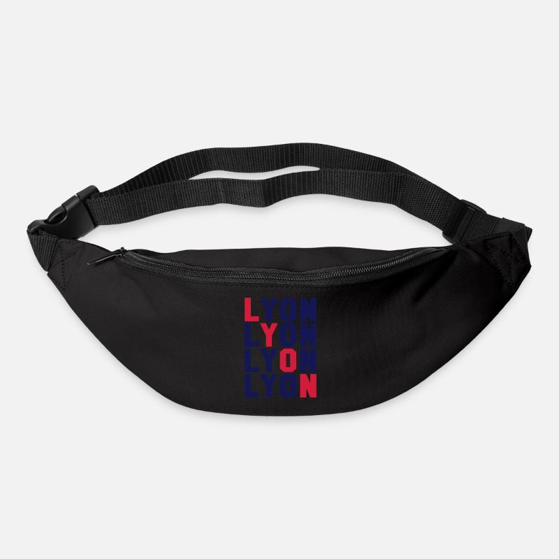 Lyon grid - Sac banane - noir