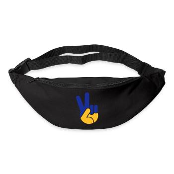 Ukraine Peace Hand Sign - Bum bag - black - Front