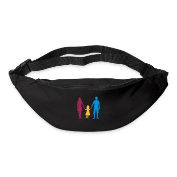 familie mutter mama mom muttertag vater papa und t - Gürteltasche - Schwarz - Vorne