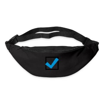 Rectangular hook logo - Bum bag - black - Front