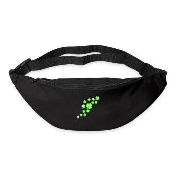 Shamrock Many Three-Leaf Leaves Green Pattern - Bum bag - black - Front