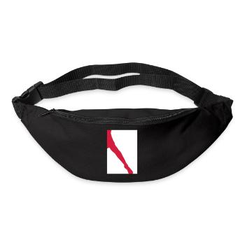 Silhouette de jambe - Sac banane - noir - Devant