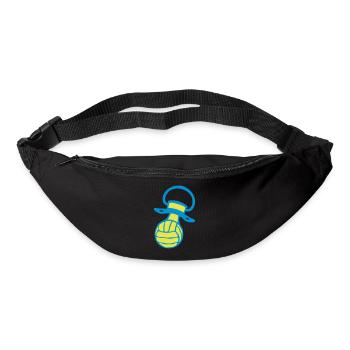 volleyball tetine bebe sucette 0 - Sac banane - noir - Devant